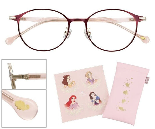 Disney Princess Tangled Rapunzel Eyeglass Glasses Frame Pantoscopic Purple Zoff