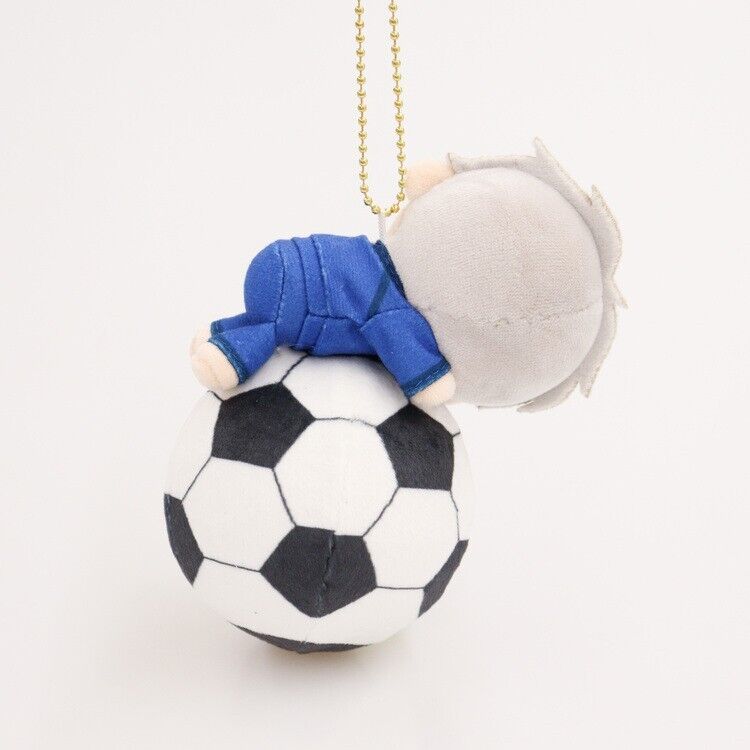 Blue Lock Seishiro Nagi Soccer Ball Squeeze Mini Plush w/ Ballchain Japan L