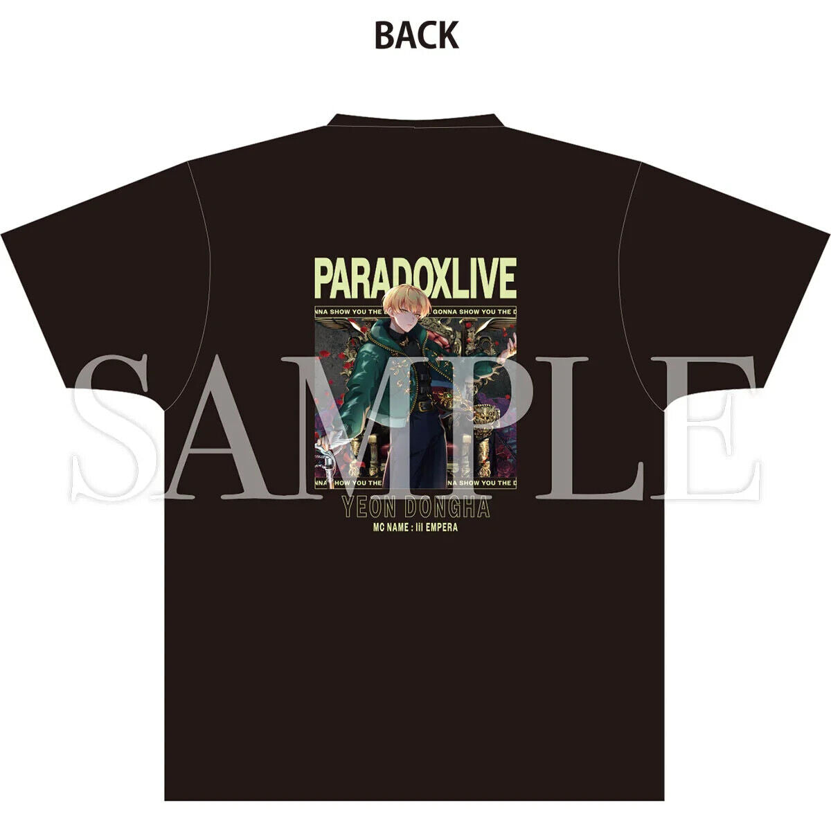 Paradox Live AMPRULE Dongha Yeon Phantometal T-shirt Back Print Unisex Japan LTD