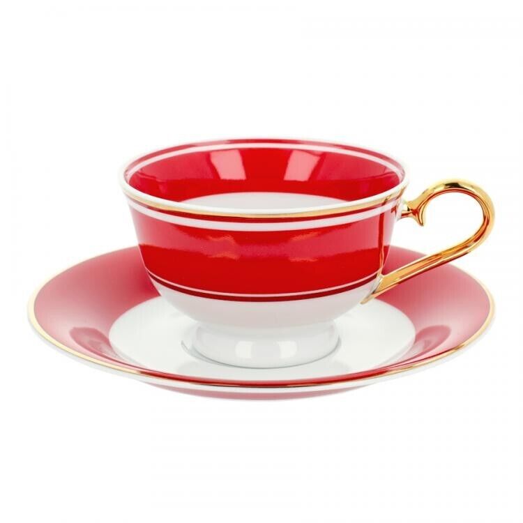 Attack on Titan Survey Corps Tea Cup & Saucer Red Porcelain Japan Limited