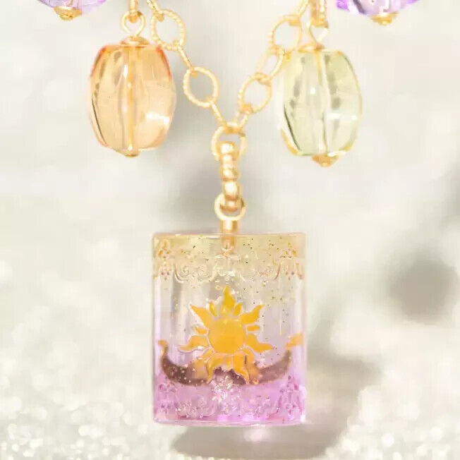 Disney Princess Tangled Rapunzel Lantern Necklace Pendant Q-pot Japan