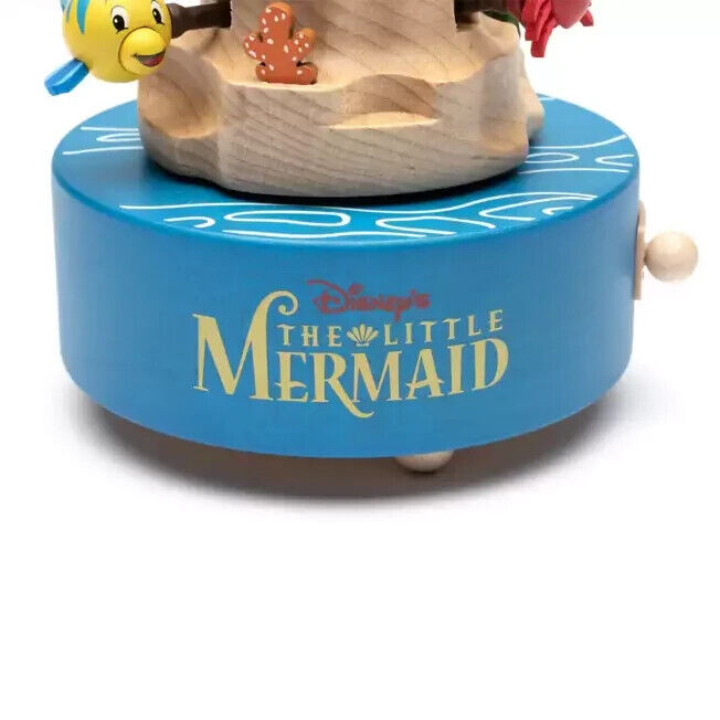 Disney Princess Little Mermaid Mechanical Music Box Wooden Japan Limited