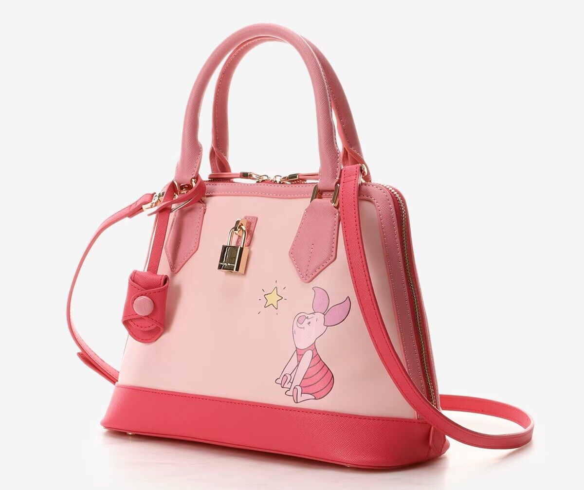 Disney 100th Anniversary Winnie the Pooh Piglet 2way Shoulder Bag Leather Women