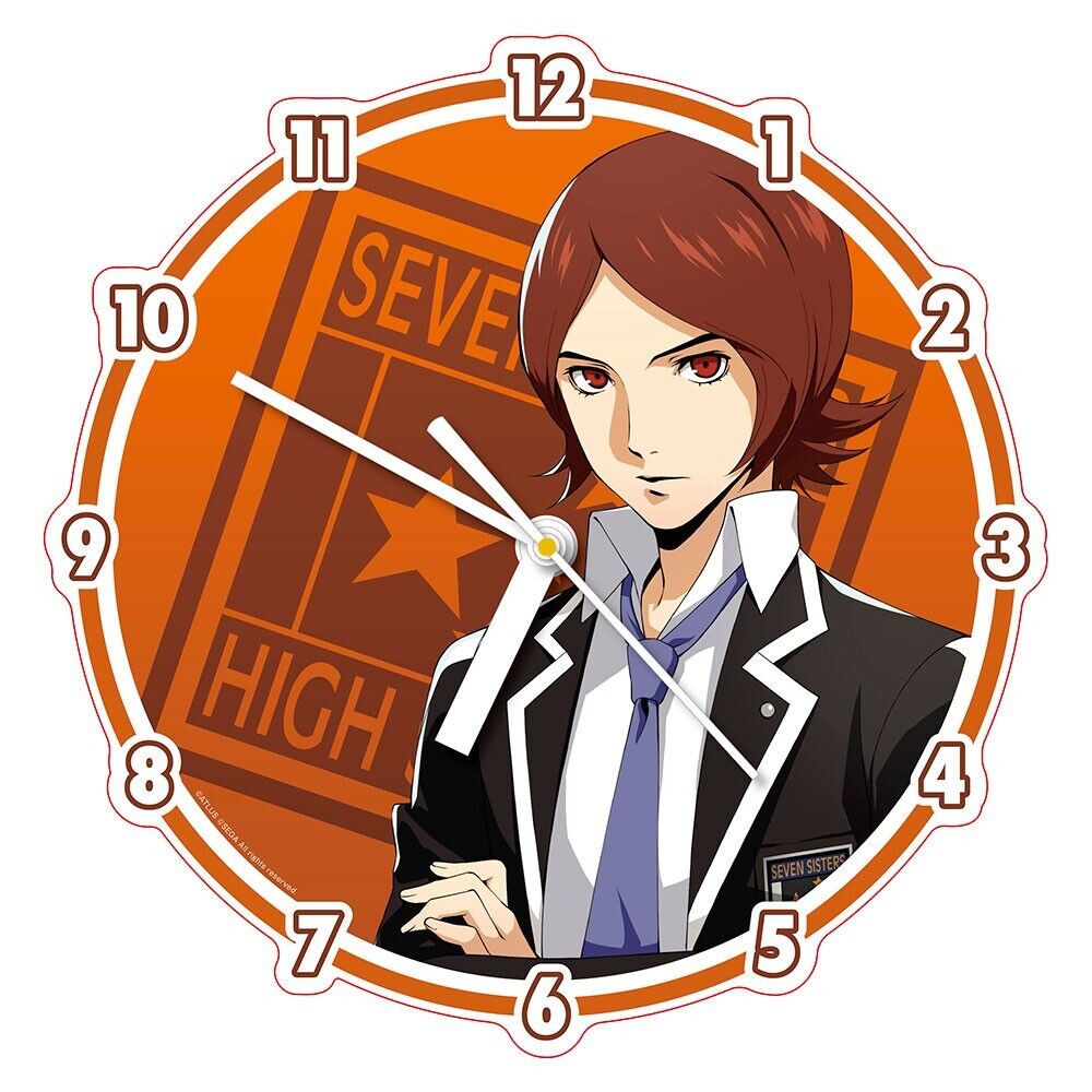 Persona 2 Innocent Sin Tatsuya Suou Acrylic Wall Clock 25th Anniversary Atlus