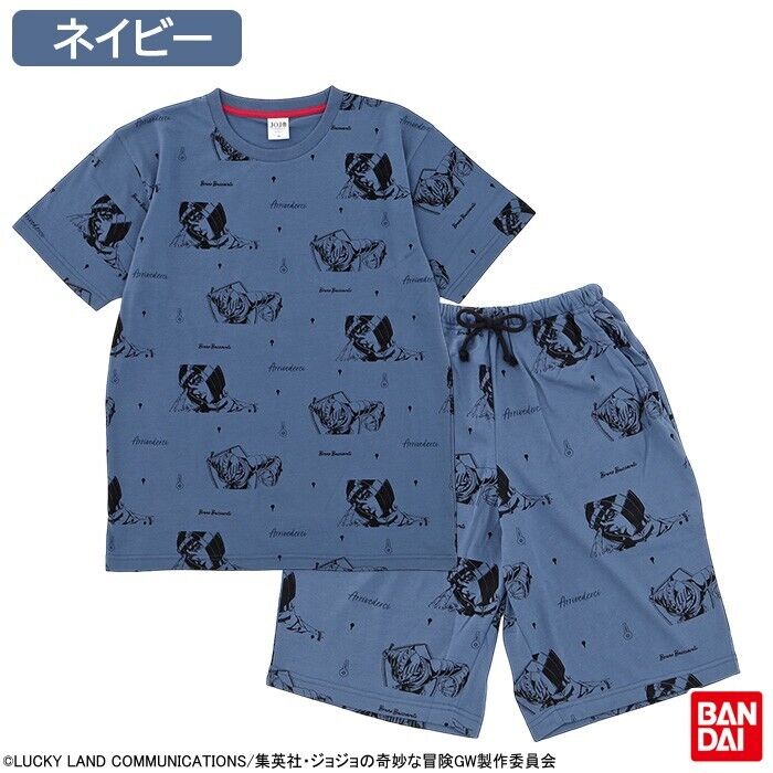 JoJo's Bizarre Adventure Pt.5 Bruno Bucciarati Pajamas T-shirt Short Pants Set L