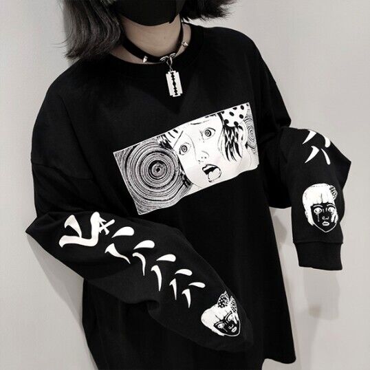 Girl Camellia Maruo Suehiro T-shirt Long Sleeve Black 2XL Japan Limited