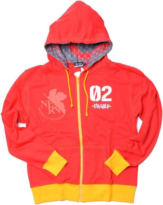 Evangelion EVA Golf Soryu Asuka Langley Unit 02 Hoodie L Size Japan Limited