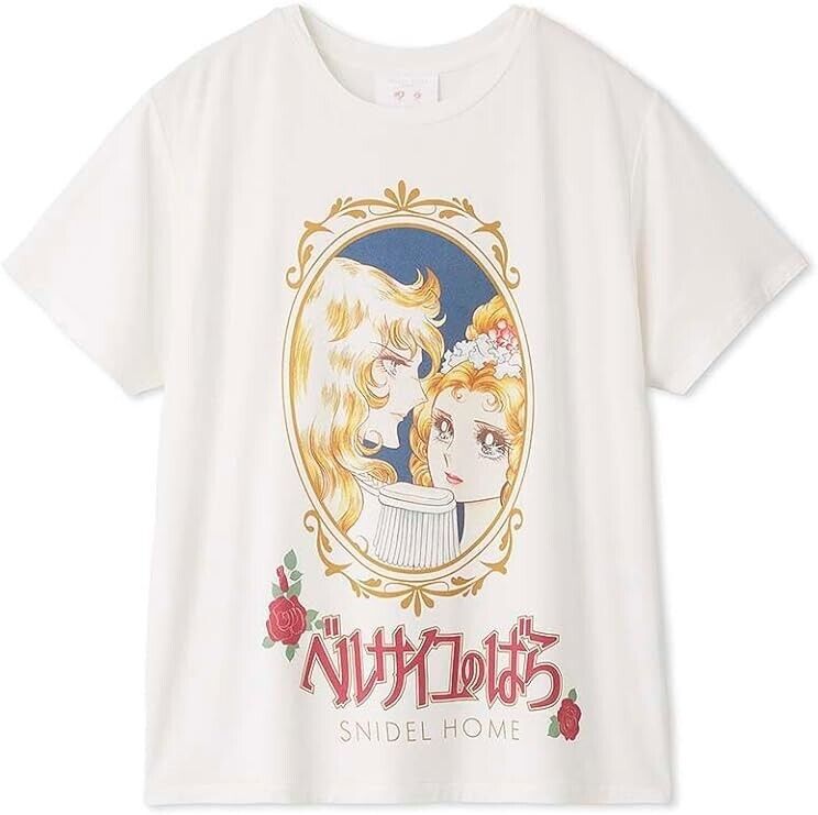 The Rose of Versailles Lady Oscar Marie Antoinette Print T-shirt White Women