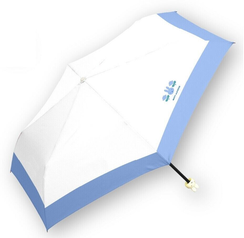 Miffy Folding Umbrella Parasol Face Handle Rose Blue Adult Size Japan Limited