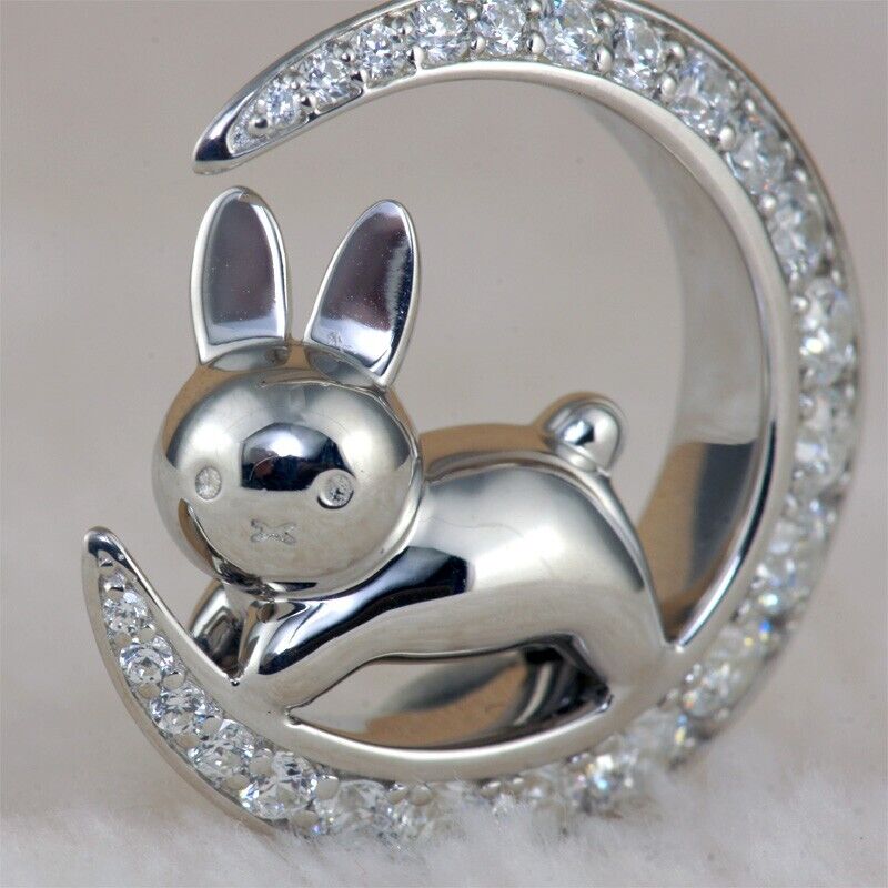 Miffy Rabbit Moon Star Necklace Pendant Silver Jewelry Japan Limited