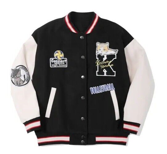 Haikyuu!! Haikyu Nekoma Kenma Kozume Tetsuro Kuroo Stadium Varsity Jacket M Size