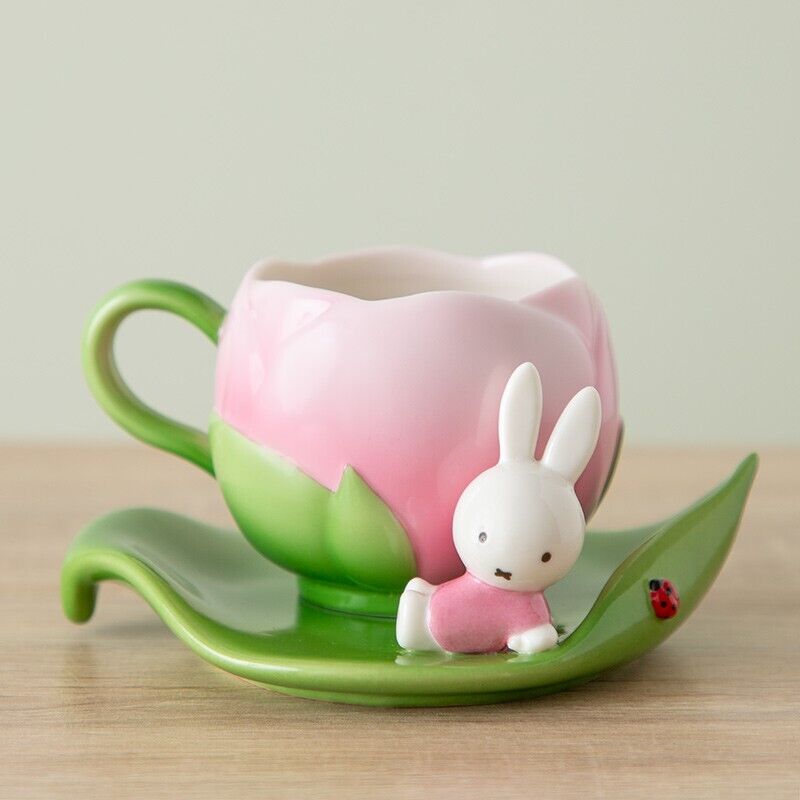 Miffy Flower Tulip Cup & Saicer Porcelain Japan Limited