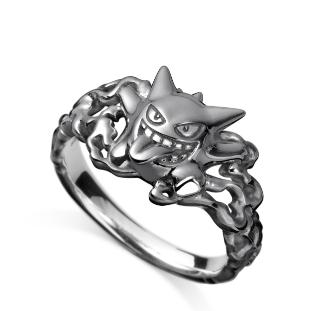 U-TREASURE x Pokemon Collaboration Gengar Ring Silver 925 black coating JP11 US6