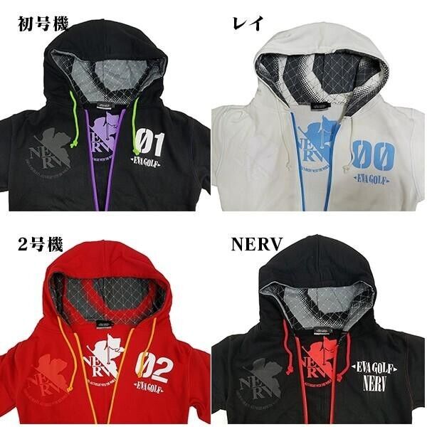 Evangelion EVA Golf Soryu Asuka Langley Unit 02 Hoodie L Size Japan Limited