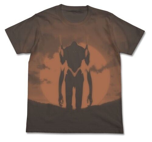 Evangelion Unit 03 Sunset T-shirt Charcoal XL Size Unisex Japan Limited