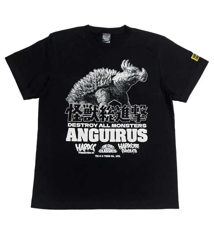 Godzilla Raids Again Kaiju ANGUIRUS T-shirt Black L Size Japan Limited