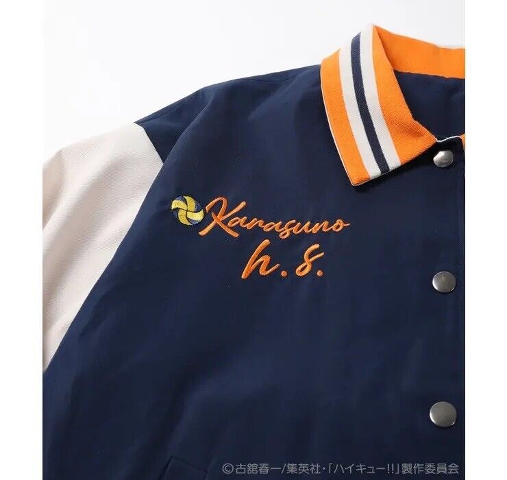 Haikyuu!! Haikyu Karasuno Crow College Jacket Navy M Size Unisex Japan Cosplay