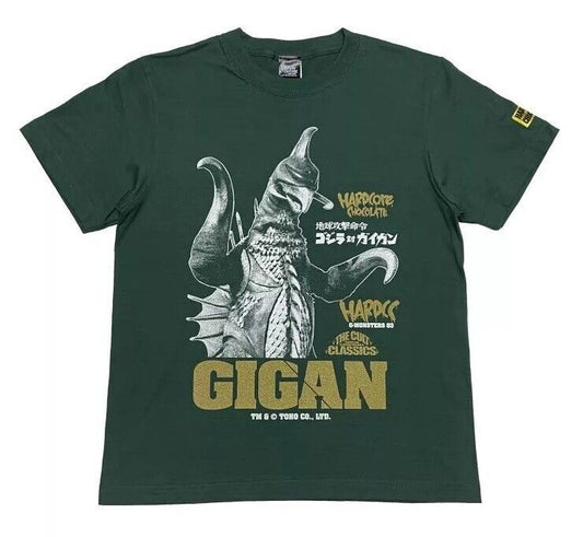 Godzilla Kaiju GIGAN T-shirt Ivy Green XL Size Unisex Tokusatsu Sci-Fi Japan