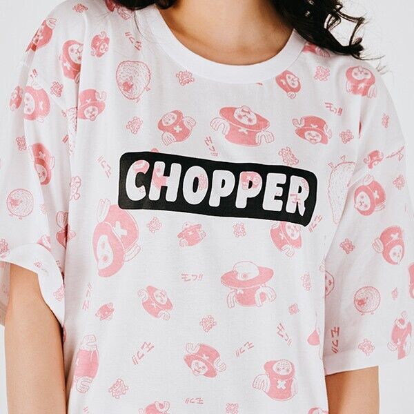 ONE PIECE Tony Tony Chopper POP Patterned All Over T-shirt L Size Unisex Japan