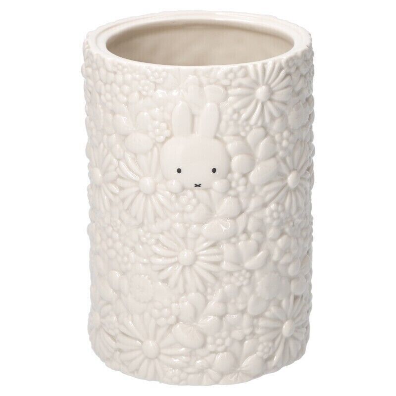 Flower Miffy Vase Porcelain White Japan