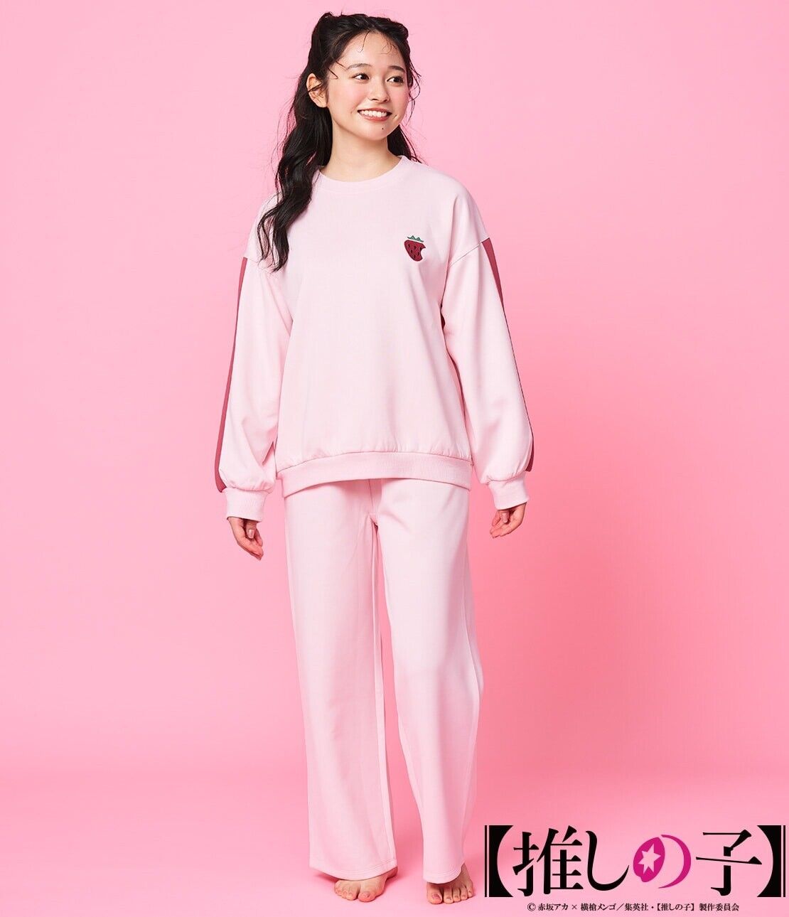 Oshi no Ko Ruby Hoshino Loungewear Pajama Sweatshirt Set M/L Peach John Cosplay