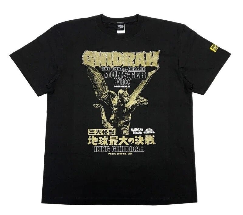 Godzilla Kaiju KING GHIDORAH T-shirt Black XL Size Unisex Tokusatsu Sci-Fi Japan