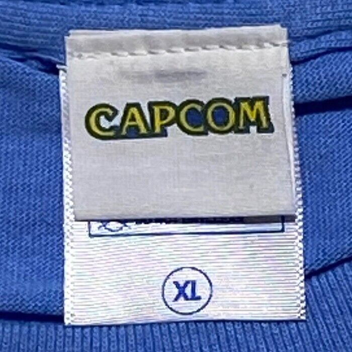 Mega Man Rockman T-shirt Blue XL Size Unisex Capcom Japan Limited