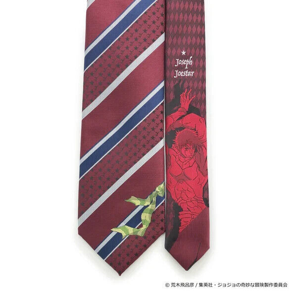 JoJo's Bizarre Adventure Pt.2 Battle Tendency Joseph Joestar Tie Necktie Wine