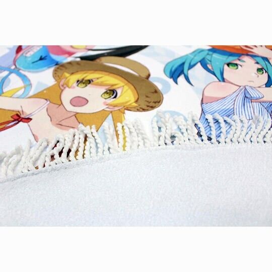 Monogatari Series Bakemonogatari Round Towel 100cm Shinobu Yotsugi Mayoi Summer