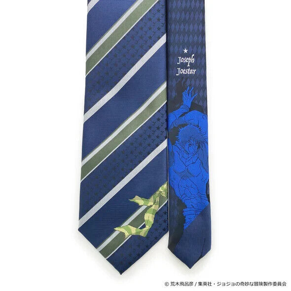 JoJo's Bizarre Adventure Pt.2 Battle Tendency Joseph Joestar Tie Necktie Navy