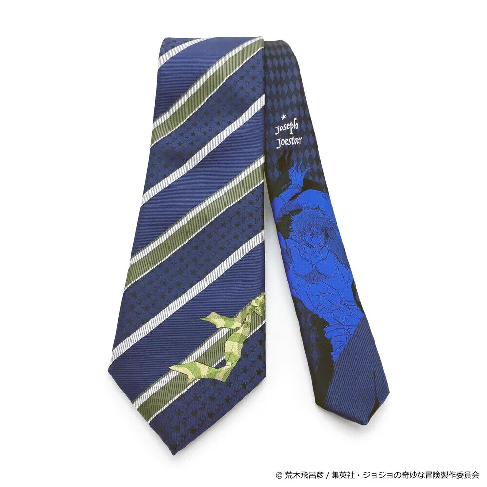 JoJo's Bizarre Adventure Pt.2 Battle Tendency Joseph Joestar Tie Necktie Navy