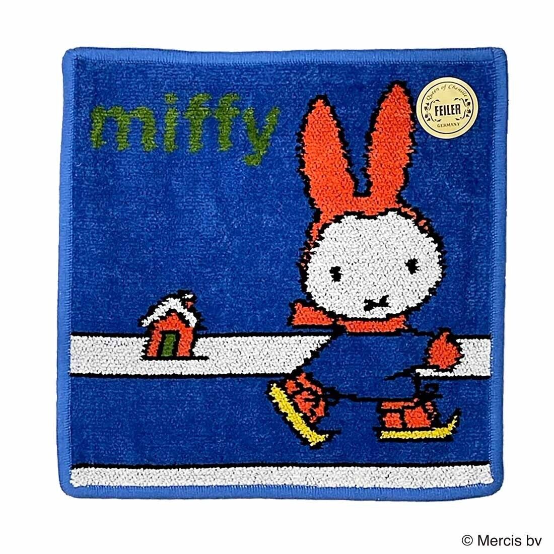 Miffy in the Snow Feiler Handkerchief Chenille 25cm