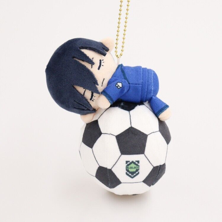 Blue Lock Rin Itoshi Soccer Ball Squeeze Mini Plush w/ Ballchain Japan Limited