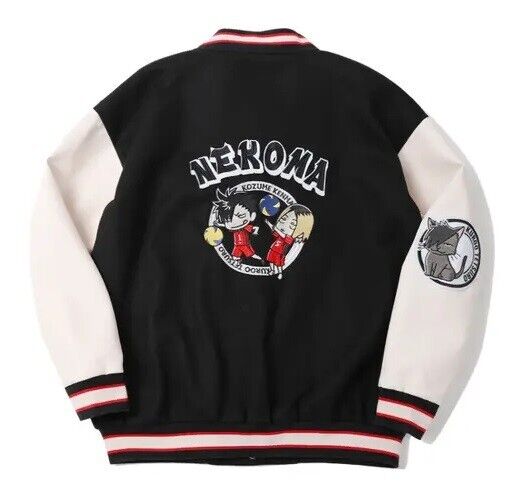 Haikyuu!! Haikyu Nekoma Kenma Kozume Tetsuro Kuroo Stadium Varsity Jacket M Size