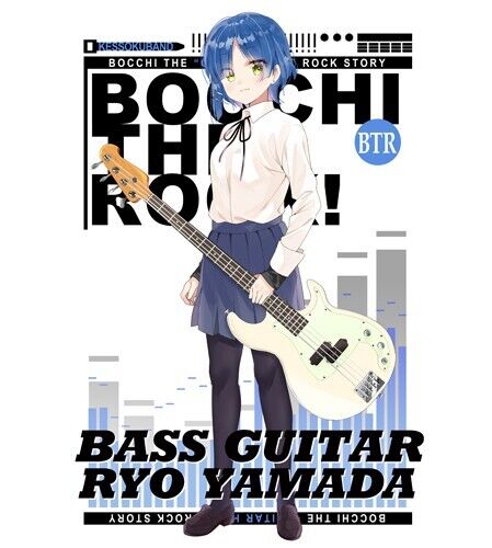 Bocchi the Rock! Ryo Yamada Full Color T-shirt XL Size Unisex Japan Limited