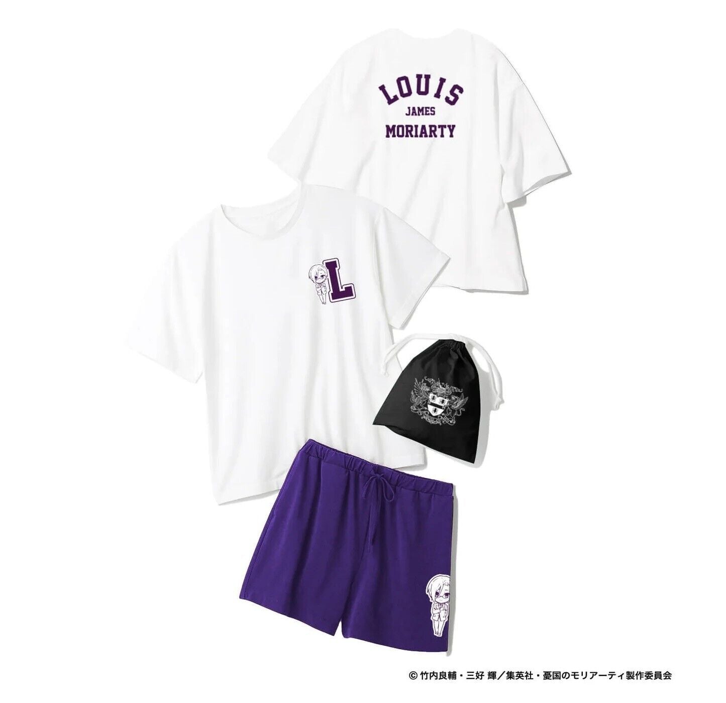 Moriarty the Patriot Louis James T-shirt & Short Pants Loungewear Set Women