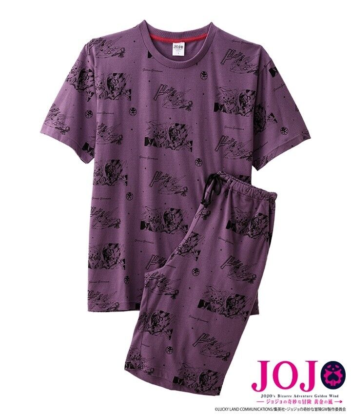 JoJo's Bizarre Adventure Pt.5 Giorno Giovanna Pajamas T-shirt Short Pants Set L