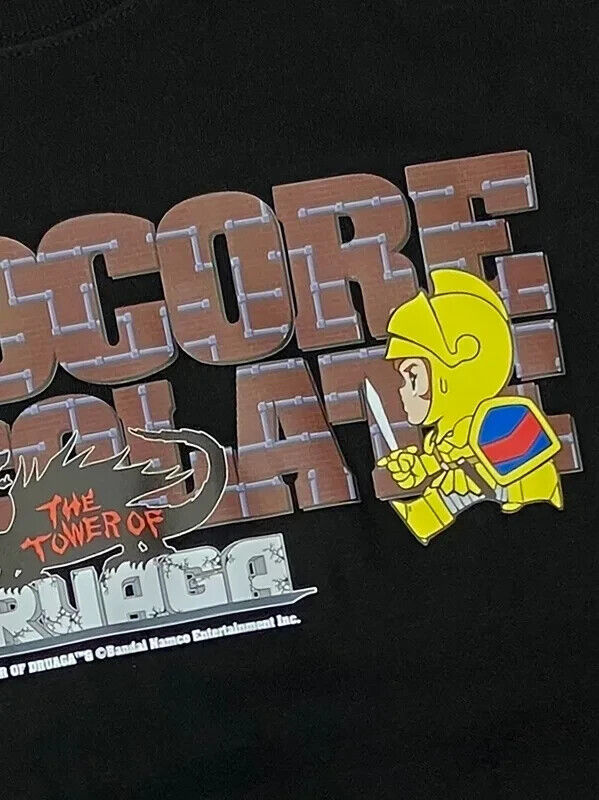 The Tower of Druaga T-shirt Black L Size Namco Japan Videogame