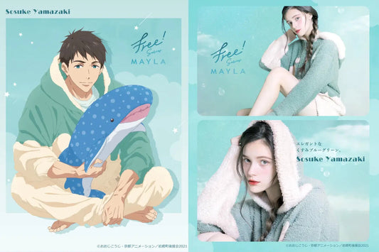 Free! Sosuke Yamazaki Lougewear Hoodie & Short Pants Set Kyoto Animation Japan