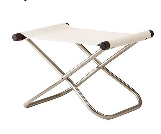 Nychair X Ottoman Footrest Chair Foldable Stainless Brown White Steel New