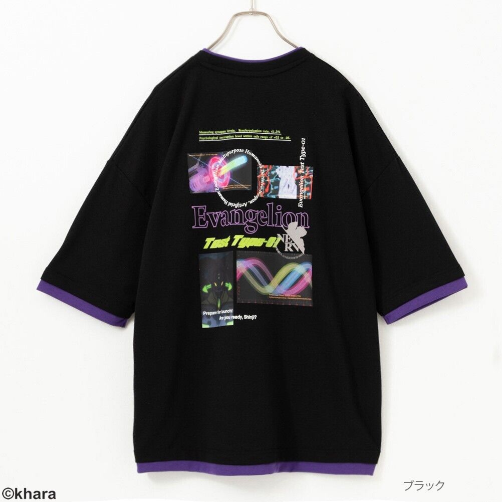 Evangelion Unit 01 Shinji Ikari T-shirt Dilman Sleeve Black L Size Unisex