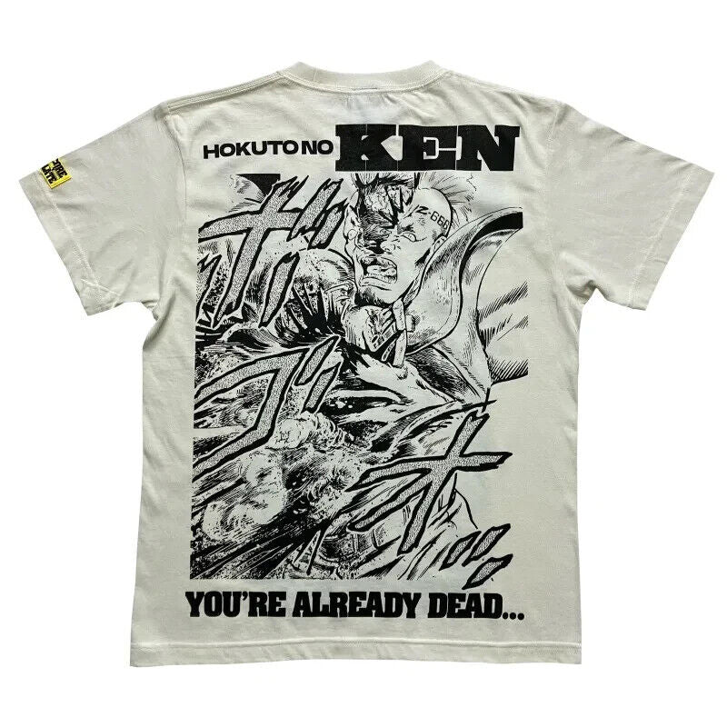 Fist of the North Star Hokuto no Ken Kenshiro T-shirt Vanilla White L Size Japan