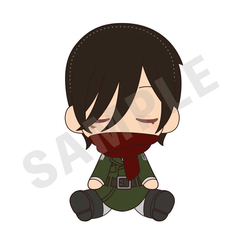 Attack on Titan The Final Season Mikasa Ackerman Sleep Plush Doll 20cm Japan