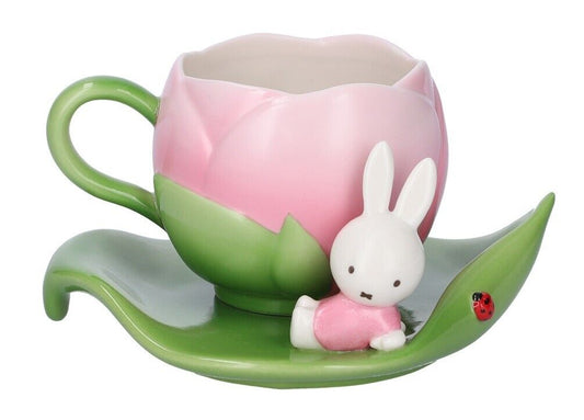 Miffy Flower Tulip Cup & Saicer Porcelain Japan Limited