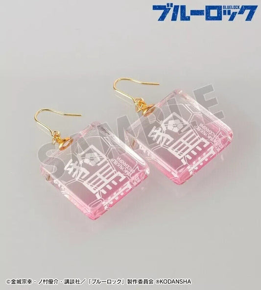 Blue Lock Hyoma Chigiri Name Glass Earrings Japan Limited Cosplay