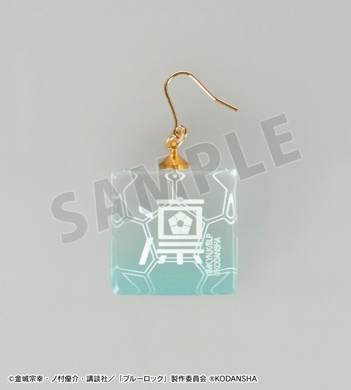 Blue Lock Rin Itoshi Name Glass Earrings Japan Limited Cosplay