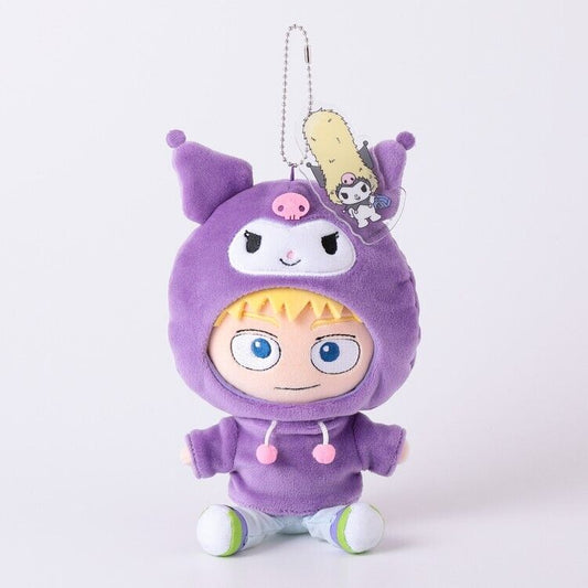 Mob Psycho 100 Teruki Hanazawa Sanrio Kuromi Mini Plush w/ Ballchain Munyugurumi