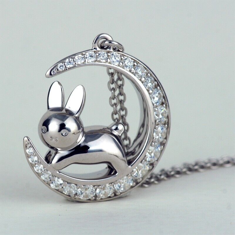 Miffy Rabbit Moon Star Necklace Pendant Silver Jewelry Japan Limited