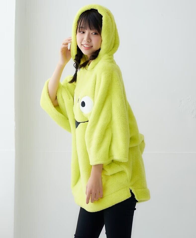 Disney Pixar Toy Story Alien Little Green Men Boa Fluffy Hoodie Poncho Women