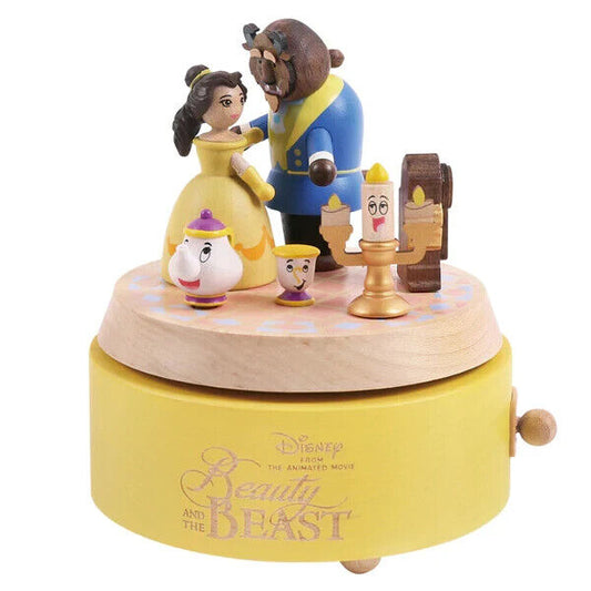 Disney Princess Beauty and the Beast Mechanical Music Box Wooden Japan Limited